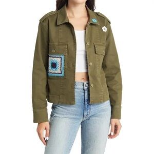 Rails Tuli Olive Shacket Size M Denim Jacket